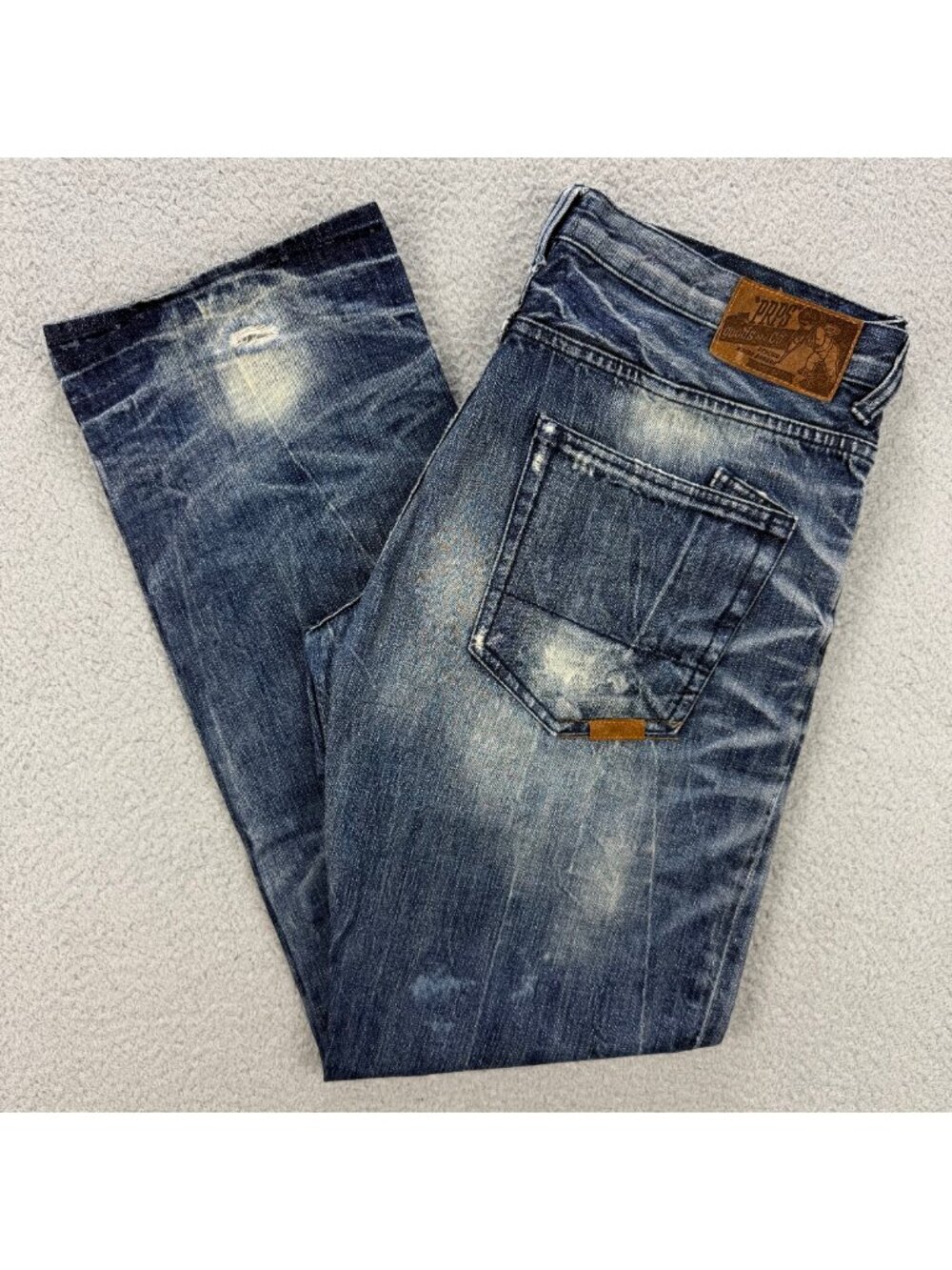 PRPS Jeans Mens 38 Pants Blue Barracuda Relaxed Fit Distressed Denim Vintage Y2K